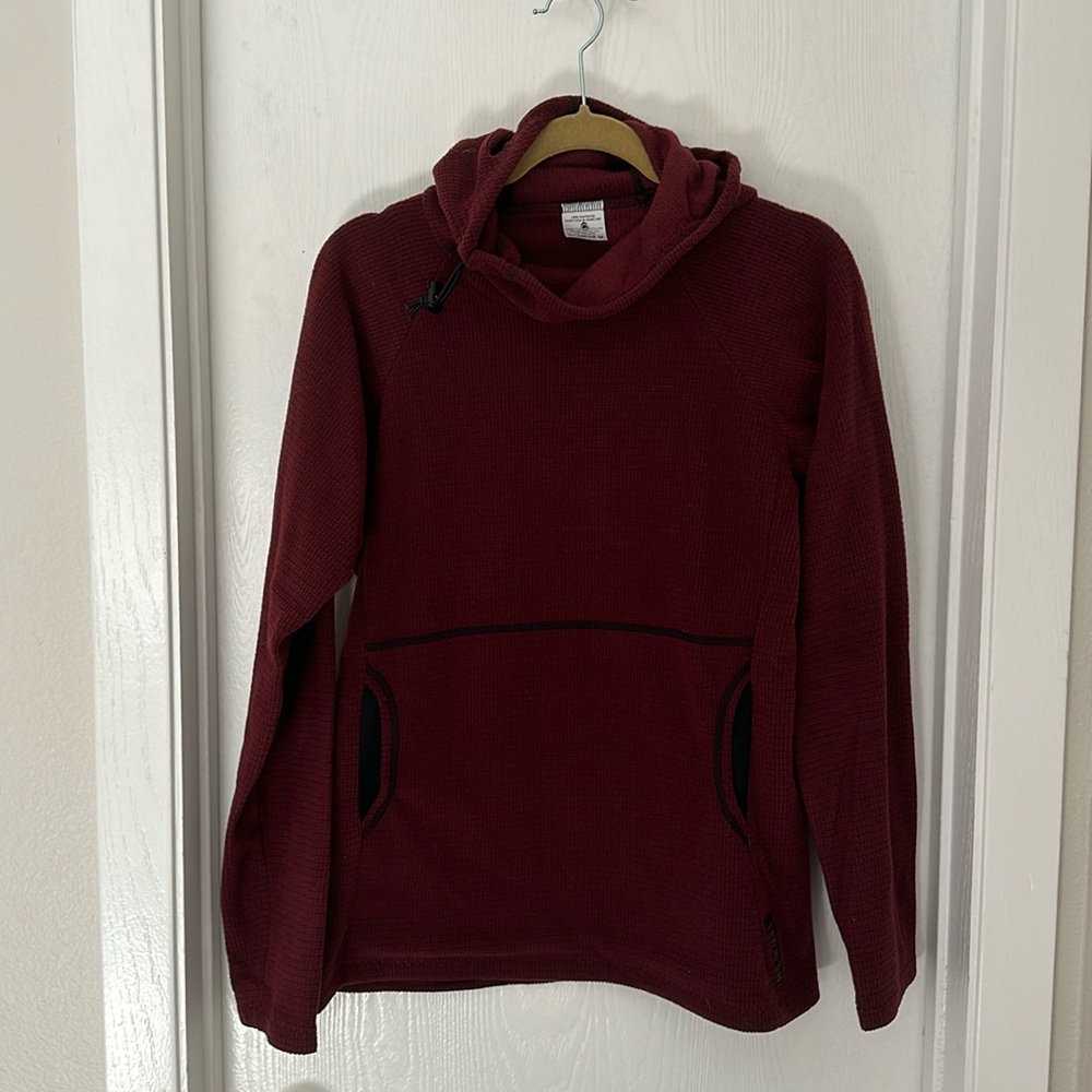 Melanzana of Leadville micro grid hoodie